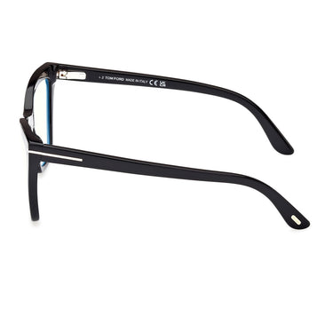 Tom Ford Occhiali da Vista FT5971-B 001 Nero Lucido Trasparente con Clip Grigio Fumo Donna 3