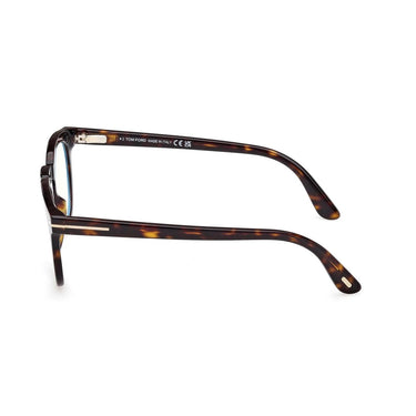 Tom Ford Occhiali da Vista FT5993-B 052 Marrone/Trasparente con Clip Verde Uomo