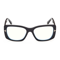 Tom Ford Occhiali da Vista FT6176-B 001 Nero Lucido Trasparente con Clip Grigio Fumo Donna 