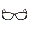 Tom Ford Occhiali da Vista FT6176-B 001 Nero Lucido Trasparente con Clip Grigio Fumo Donna 