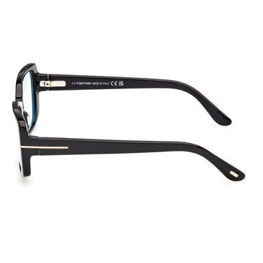 Tom Ford Occhiali da Vista FT6176-B 001 Nero Lucido Trasparente con Clip Grigio Fumo Donna 3