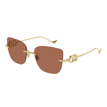 Valentino Occhiali da Sole VG0033S 002 Oro Marrone Donna  2