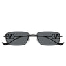 Valentino Occhiali da Sole VG0067S 006 Nero/Grigio Donna