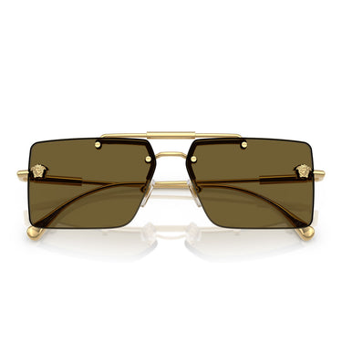 Versace Occhiali da Sole VE2245 100273 Oro/Marrone Scuro Unisex 4