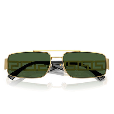 Versace Occhiali da Sole VE2257 100271 Oro Verde Scuro Unisex  5