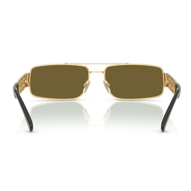 Versace Occhiali da Sole VE2257 100273 Oro Marrone Scuro Unisex 4
