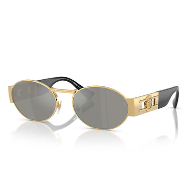 Versace Okulary Przeciwsłoneczne VE2264 100230 Złoto/Zielony Srebrne Lustro Unisex 1