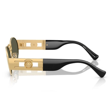 Versace Okulary Przeciwsłoneczne VE2264 100230 Złoto/Zielony Srebrne Lustro Unisex 3