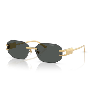 Versace Okulary Przeciwsłoneczne VE2274 100287 Złoto Ciemnoszary Unisex 2
