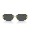 Versace Okulary Przeciwsłoneczne VE2274 100287 Złoty Ciemnoszary Unisex