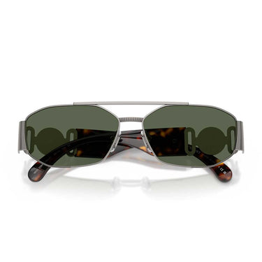 Versace Occhiali da Sole VE2287 100171 Gunmetal/Verde Scuro Uomo 5