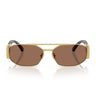 Versace Occhiali da Sole VE2287 100273 Oro/Marrone Scuro Uomo