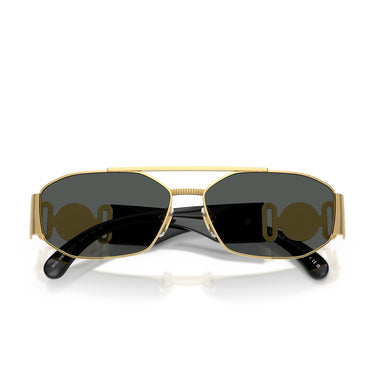Versace Okulary Przeciwsłoneczne VE2287 100287 Złoto Ciemnoszary Męskie 5