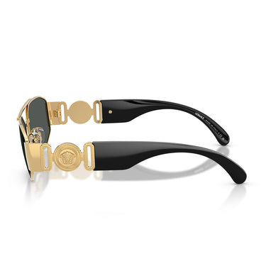 Versace Okulary Przeciwsłoneczne VE2287 100287 Złoto Ciemnoszary Męskie 3