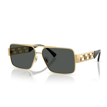 Versace Okulary Przeciwsłoneczne VE2290 100287 Złoto Ciemnoszary Męskie 2
