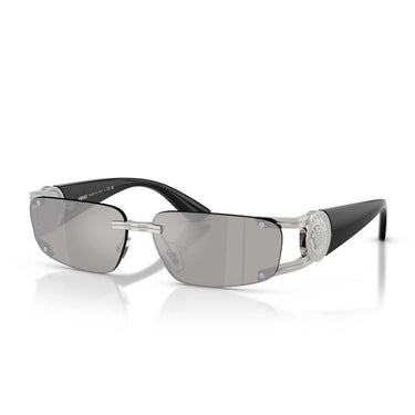 Versace Occhiali da Sole VE2291 10016G Argento/Grigio Chiaro Specchiato Argento Uomo 2