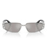 Versace Occhiali da Sole VE2291 10016G Argento/Grigio Chiaro Specchiato Argento Uomo