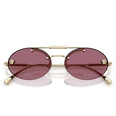 Versace Occhiali da Sole VE2295 12521A Oro Pallido Viola Donna 5