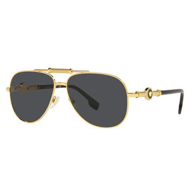 Versace Okulary Przeciwsłoneczne VE2236 100287 Złoty/Ciemnoszary Unisex 1