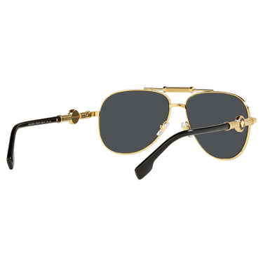 Versace Okulary Przeciwsłoneczne VE2236 100287 Złoty/Ciemnoszary Unisex 4
