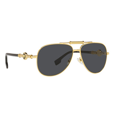 Versace Okulary Przeciwsłoneczne VE2236 100287 Złoty/Ciemnoszary Unisex 6