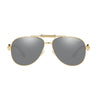 Versace Okulary Przeciwsłoneczne VE2236 ​1002Z3 Złoto/Szary Lustro Unisex Polaryzowane