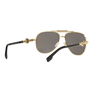 Versace Okulary Przeciwsłoneczne VE2236 ​1002Z3 Złoto/Szary Lustro Unisex Polaryzowane 6