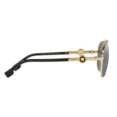 Versace Okulary Przeciwsłoneczne VE2236 ​1002Z3 Złoto/Szary Lustro Unisex Polaryzowane 7