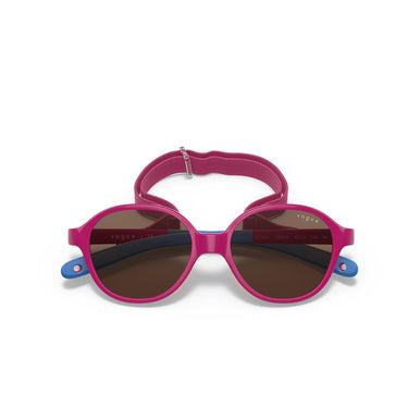 Vogue Occhiali da Sole VJ2012 256873 Rosa su Blu Gommato/Marrone Scuro Bambini
