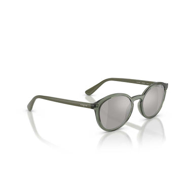 Vogue Occhiali da Sole VJ2033 30866G Verde Germano Trasparente/Grigio Specchiato Argento Bambini 5