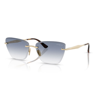 Vogue Occhiali da Sole VO4332S 848 19 Oro Pallido Trasparente Sfumato Azzurro Donna 2