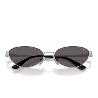 Vogue Occhiali da Sole VO4369S 323 87 Argento Nero Grigio Fumo Donna 5