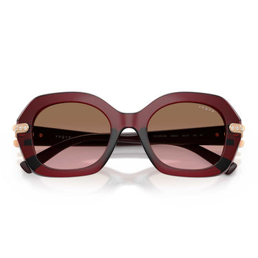 Vogue Occhiali da Sole VO5706SB 328614 Bordeaux Trasparente/Rosa Sfumato Marrone Donna 5