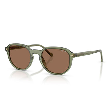 Vogue Occhiali da Sole VO5707S 318773 Verde Trasparente/Marrone Scuro Uomo 1
