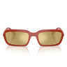 Vogue Occhiali da Sole VO5744S 3330O8 Rosso Pieno/Verde Oliva Specchiato Oro Donna