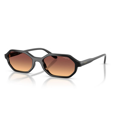 Vogue Occhiali da Sole VO5749S W44 78 Nero Arancione Sfumato Violetto Donna  2