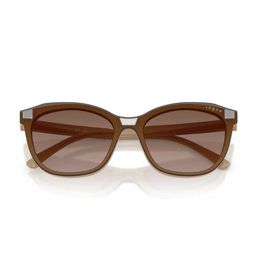 Vogue Occhiali da Vista VO5746S 33261W Taupe Pieno/Trasparente con Clip Donna 7