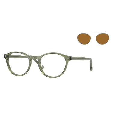 Vogue Occhiali da Vista VO5751S 28211W Verde Trasparente/Trasparente con Clip Marrone Uomo 4