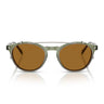 Vogue Occhiali da Vista VO5751S 28211W Verde Trasparente/Trasparente con Clip Marrone Uomo