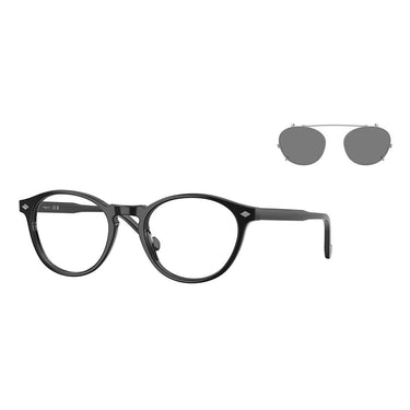 Vogue Occhiali da Vista VO5751S W44/1W Nero/Trasparente con Clip Grigio Uomo 4