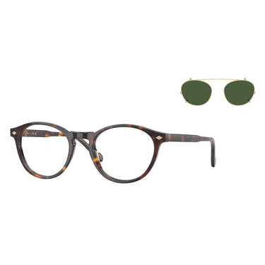 Vogue Occhiali da Vista VO5751S W6561W Marrone Scuro/Trasparente con Clip Verde Uomo 4